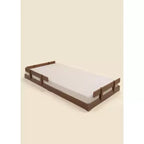 Telaio letto per bambini in legno di noce – Profilo basso minimalista