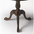 Tavolino da caffè rotondo in legno marrone da 76 cm