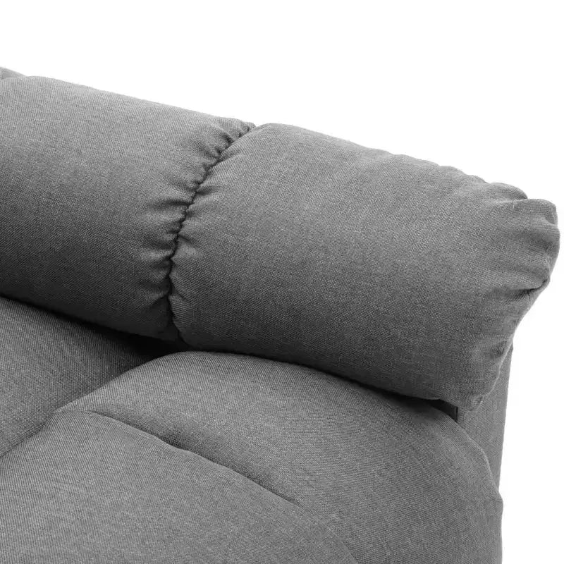 Poltrona Massaggiante Elettrica – Tessuto Morbido al tatto Grigio Scuro