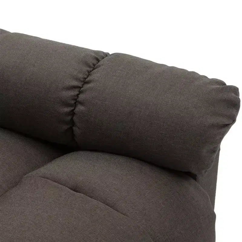 Poltrona Massaggiante Elettrica – Tessuto Morbido al tatto Grigio Scuro