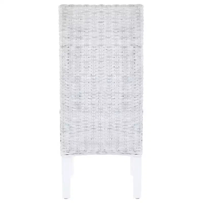 Set di 2 sedie da pranzo – Marrone chiaro con finitura patinata bianca