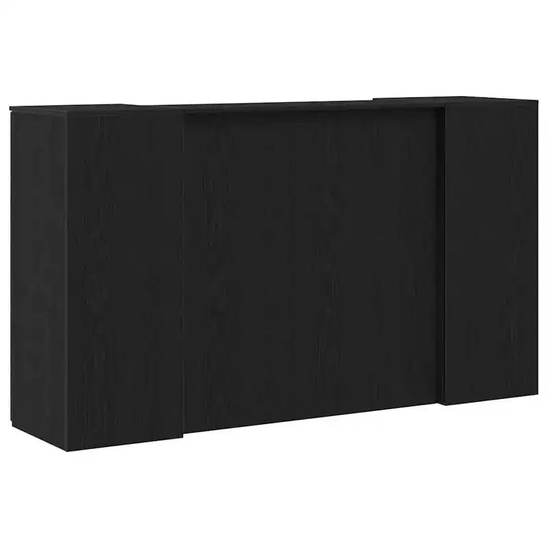 Reception Desk – Legno d'ingegneria in rovere nero 180 x 50 x 103,5 cm