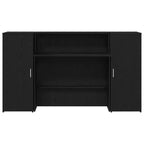 Reception Desk – Legno d'ingegneria in rovere nero 180 x 50 x 103,5 cm