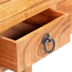 Scrivania – Legno massello di acacia marrone, rettangolare media
