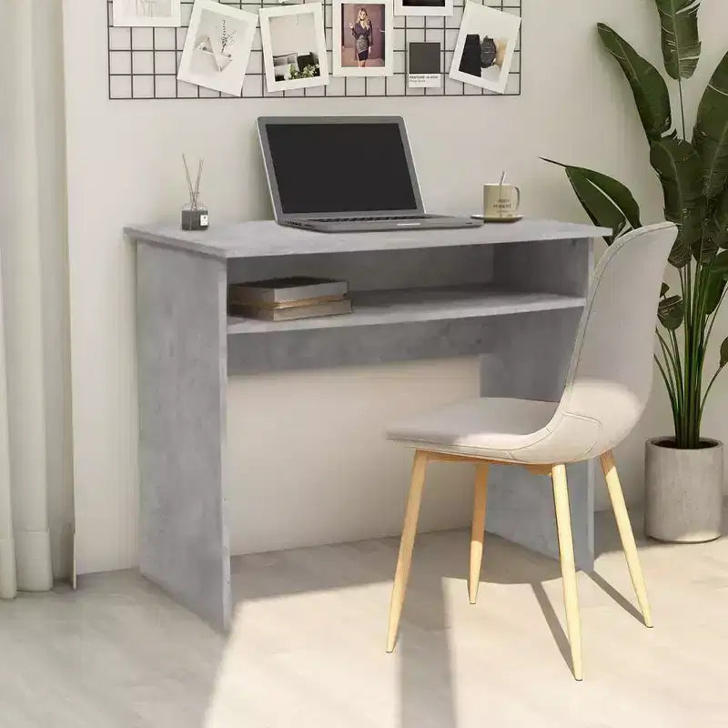 Scrivania piccola rettangolare moderna in legno multistrato bianco