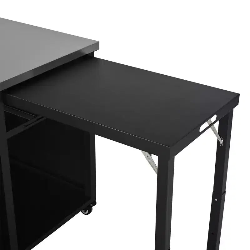 Carrello pieghevole da esterno per la preparazione del barbecue con piano in acciaio inossidabile