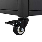 Carrello pieghevole da esterno per la preparazione del barbecue con piano in acciaio inossidabile