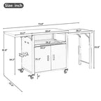 Carrello pieghevole da esterno per la preparazione del barbecue con piano in acciaio inossidabile