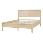 Letto con struttura a piattaforma Queen/King e testiera classica a pannelli