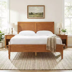 Letto con struttura a piattaforma Queen/King e testiera classica a pannelli