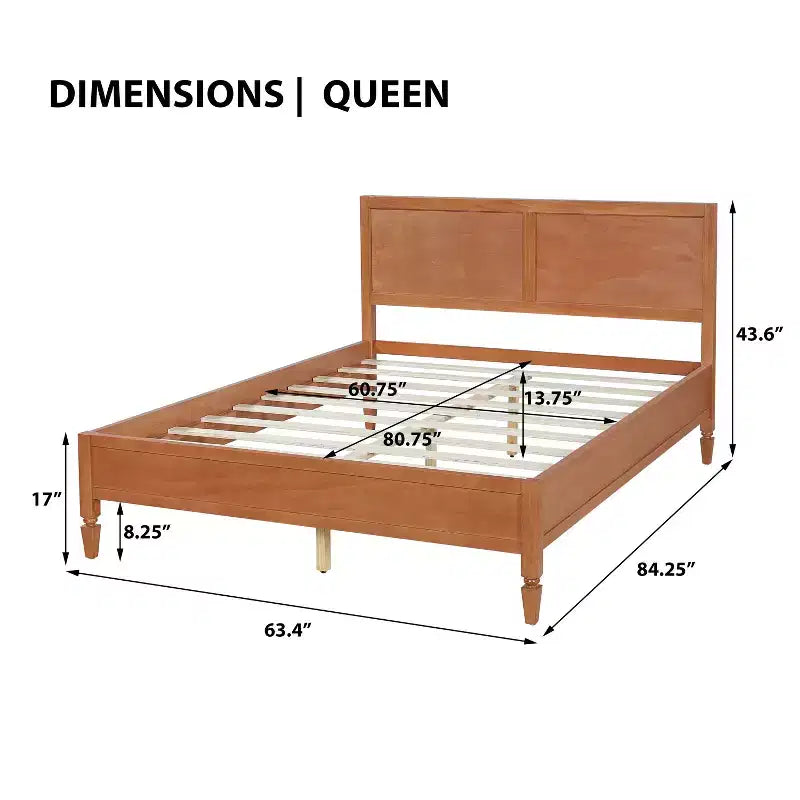 Letto con struttura a piattaforma Queen/King e testiera classica a pannelli