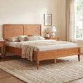 Queen/King Size Platform Bed Frame with Classic Panel Headboard - ModernLuxe