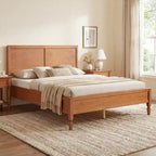 Queen/King Size Platform Bed Frame with Classic Panel Headboard - ModernLuxe