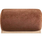 Pouf rivestito in tessuto – Poliestere nero con struttura in legno massello