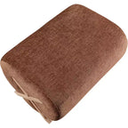 Pouf rivestito in tessuto – Poliestere nero con struttura in legno massello