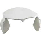 Tavolino da caffè in alluminio verniciato a polvere nero – Design a 3 gambe Art Déco