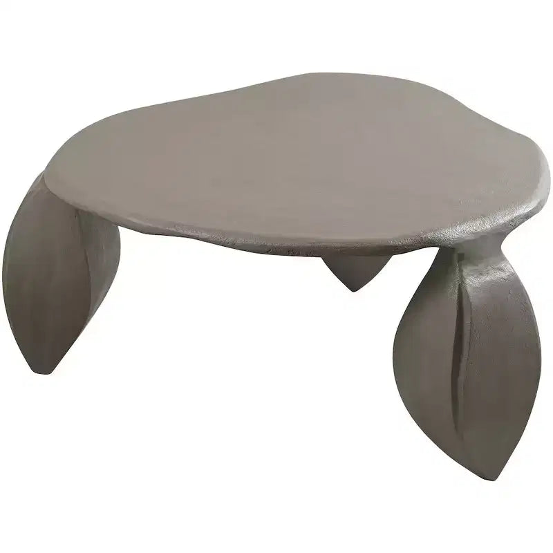 Tavolino da caffè in alluminio verniciato a polvere nero – Design a 3 gambe Art Déco