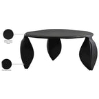 Tavolino da caffè in alluminio verniciato a polvere nero – Design a 3 gambe Art Déco