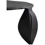 Tavolino da caffè in alluminio verniciato a polvere nero – Design a 3 gambe Art Déco