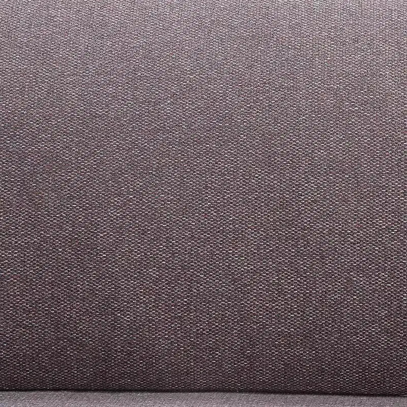 Divano da 198 cm in lino grigio con rivestimento in velluto e 2 cuscini decorativi