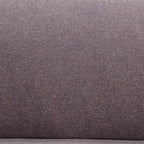 Divano da 198 cm in lino grigio con rivestimento in velluto e 2 cuscini decorativi