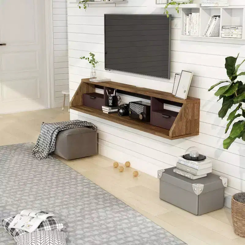 Mobile TV sospeso da parete per TV fino a 70" – Hickory Chiaro