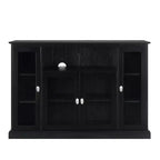 Mobile TV Highboy da 60" con armadietti e 9 ripiani – Nero