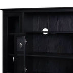 Mobile TV Highboy da 60" con armadietti e 9 ripiani – Nero