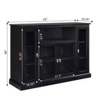 Mobile TV Highboy da 60" con armadietti e 9 ripiani – Nero