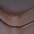 Grande panca contenitore moderna con gambe in metallo nero opaco