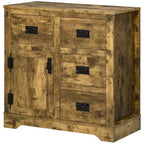 Mobile credenza con 4 cassetti e armadietto – Rustico marrone