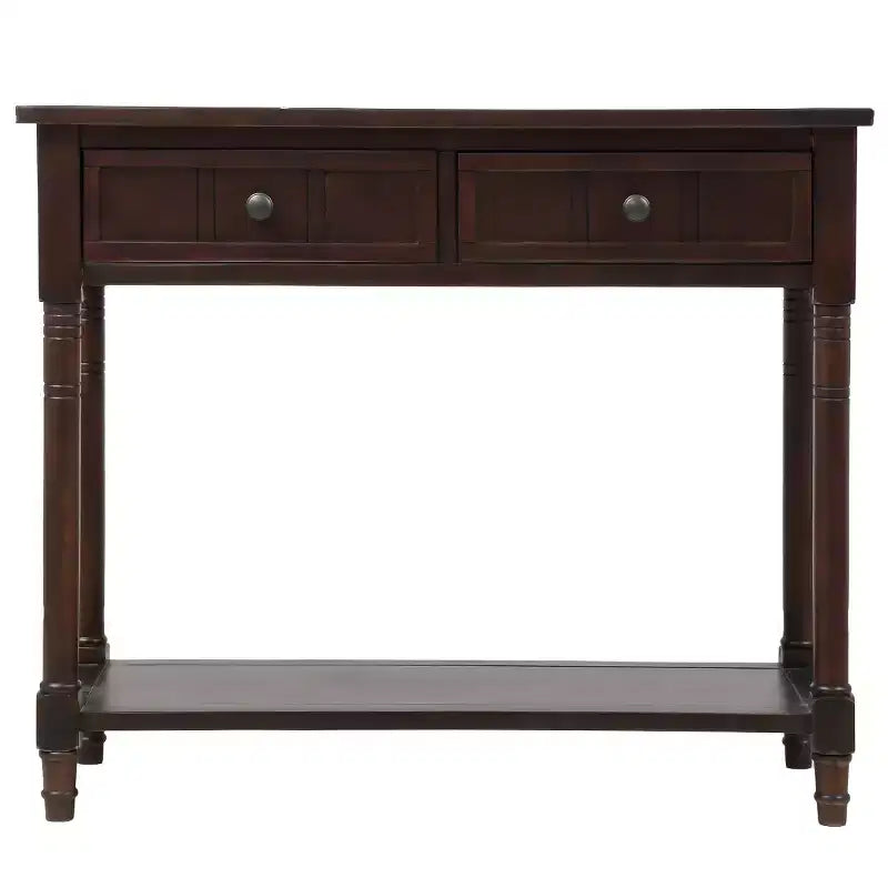 Tavolino da Caffè Ovale in Legno di Mango da 90 cm con Vano Contenitore Nascosto – Base a Scanalature