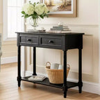 Classic Console Table with Storage Drawers and Bottom Shelf-ModernLuxe