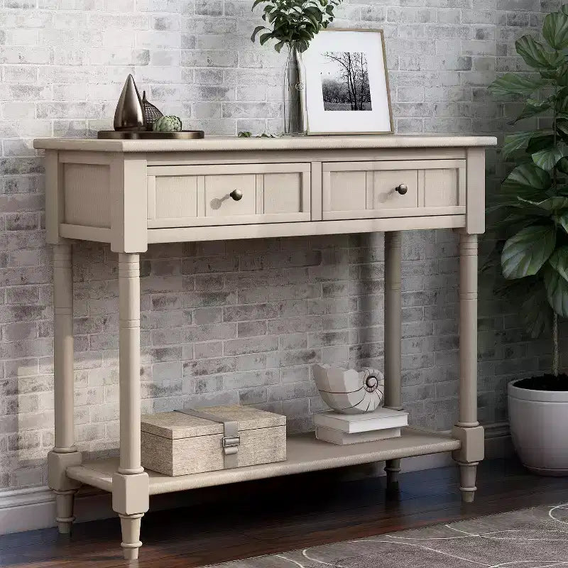 Tavolino da Caffè Ovale in Legno di Mango da 90 cm con Vano Contenitore Nascosto – Base a Scanalature