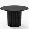 Dovelina 46 Black Round Dining Table Artificial Wood kitchen Table Designer Table Base Personalized Dining Table for 4 People