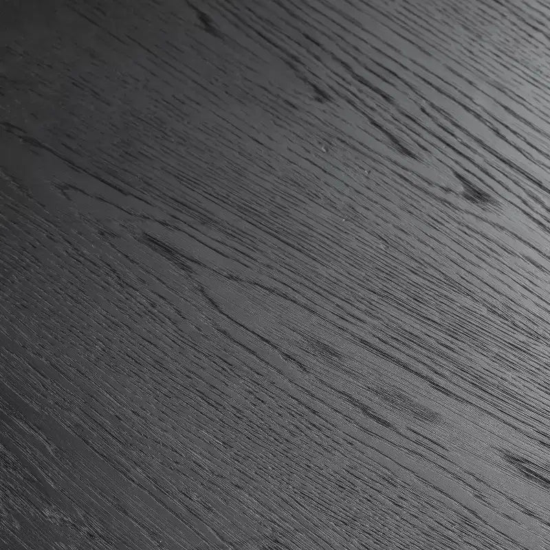 Tavolo da pranzo rotondo con piedistallo nero per 4 persone, legno di caucciù, 117 cm