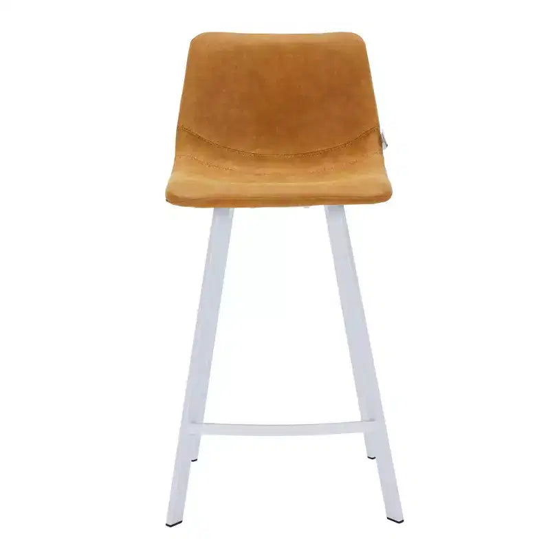 Sgabello da bar imbottito in pelle da 35" con base in acciaio inossidabile