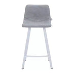 Sgabello da bar imbottito in pelle da 35" con base in acciaio inossidabile