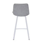 Sgabello da bar imbottito in pelle da 35" con base in acciaio inossidabile