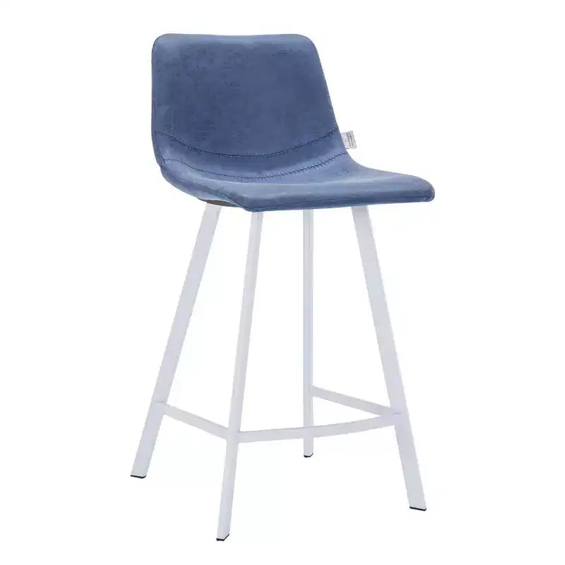 Sgabello da bar imbottito in pelle da 35" con base in acciaio inossidabile